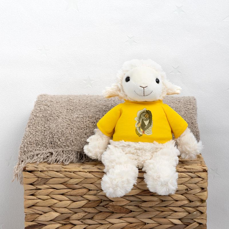 Geometric line drawing with scale pattern MiniFeet® Sheep Annika