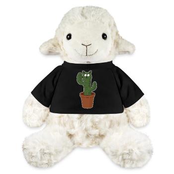 Katze als Kaktus im Blumentopf - MiniFeet® Schaf Annika - Sonnengelb - Vorne