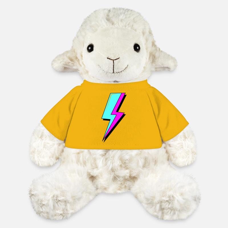 Psychedelic Neon Lightning - MiniFeet® Sheep Annika - sun yellow