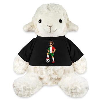 Soccer Boy Fan du Mexique Drapeau mexicain - Mouton en peluche Annika MiniFeet® - jaune soleil - Devant