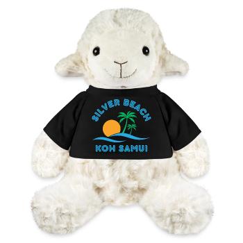 Vagues de palmier au coucher de soleil de Koh Samui - Mouton en peluche Annika MiniFeet® - jaune soleil - Devant