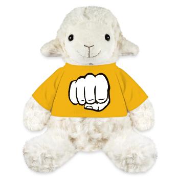 Fist clenched fist bump cool logo symbol - MiniFeet® Sheep Annika - sun yellow - Front