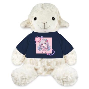 Pastell-Chibi Herzakzent - MiniFeet® Schaf Annika - French Navy - Vorne