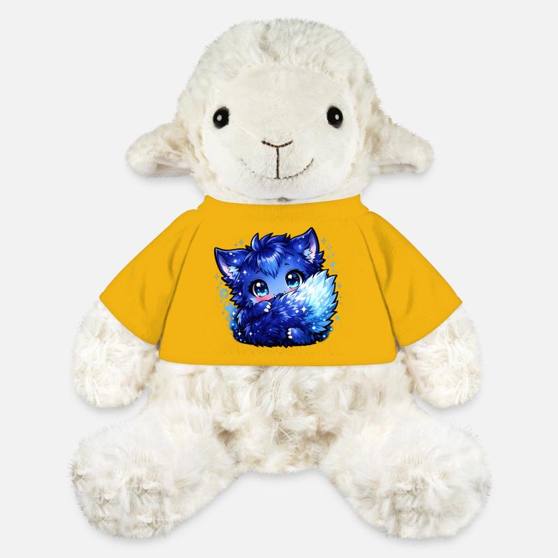 Blauer Eisfuchs Chibi-Design - MiniFeet® Sheep Annika - sun yellow