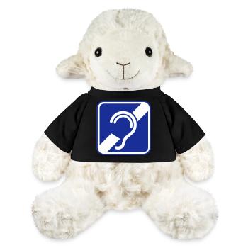 Taub, schwerhörig, Taubheit, Hörverlustzeichen - MiniFeet® Schaf Annika - Sonnengelb - Vorne