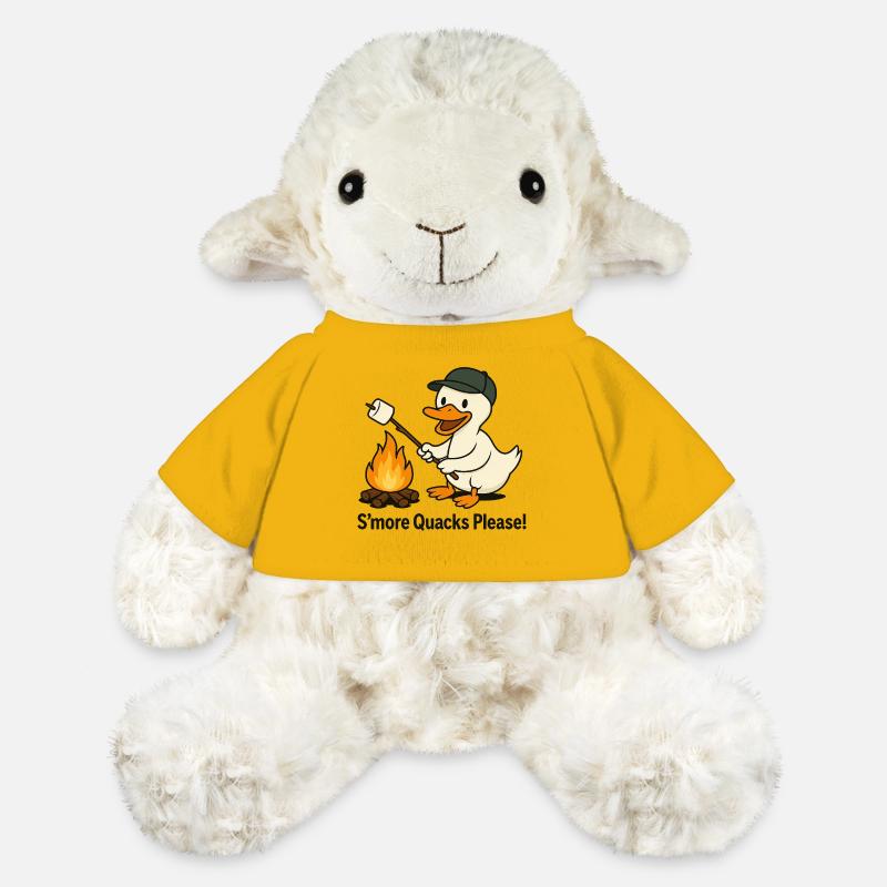 S’more charlatans s’il vous plaît ! – Canard de camping - Mouton en peluche Annika MiniFeet® - jaune soleil