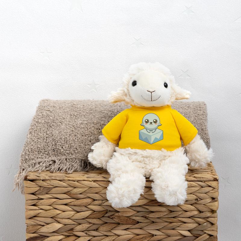 Bébé phoque pixel sur un glaçon Mouton en peluche Annika MiniFeet®