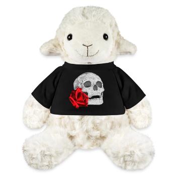 menschenschädel, rosenblüte, goth - MiniFeet® Schaf Annika - Sonnengelb - Vorne