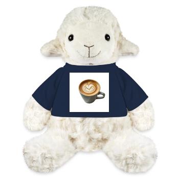 Latte Heart Art Mug Design - Mouton en peluche Annika MiniFeet® - bleu marine - Devant