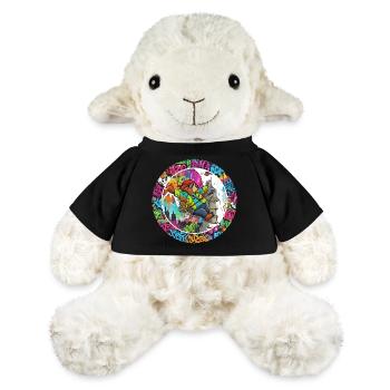 Graffiti ours sur la tour d’escalade - Mouton en peluche Annika MiniFeet® - jaune soleil - Devant