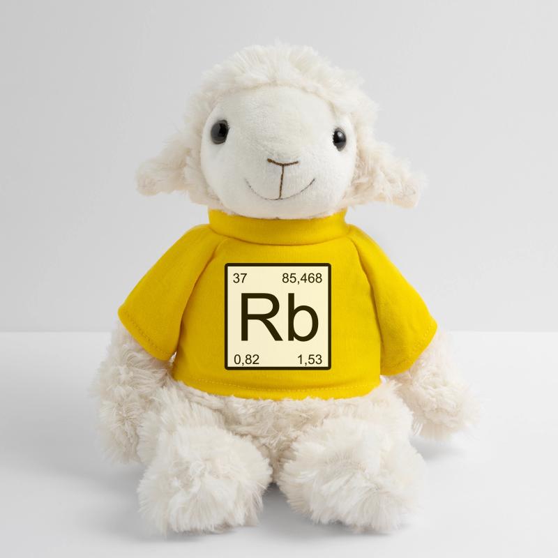 Conception typographique du symbole de rubidium Mouton en peluche Annika MiniFeet®