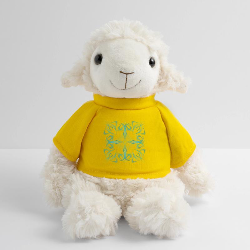 Delicate dynamic blue line pattern MiniFeet® Sheep Annika