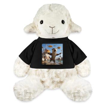 Lustiger Otter mit Pfannkuchen Chaos Design - MiniFeet® Schaf Annika - Sonnengelb - Vorne
