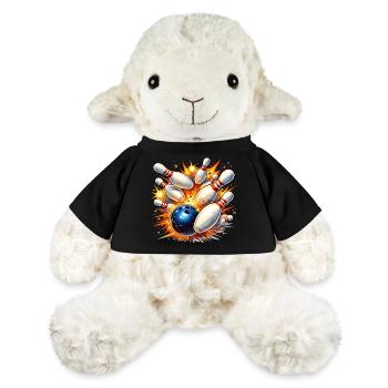 La boule de bowling dégage les skittles - coup direct - Mouton en peluche Annika MiniFeet® - jaune soleil - Devant