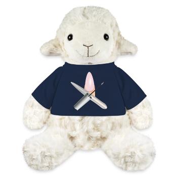 Ongles manucure avec lime à ongles et vernis à ongles - Mouton en peluche Annika MiniFeet® - bleu marine - Devant
