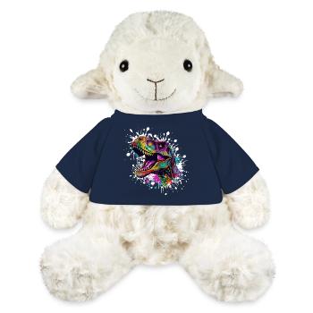Éclaboussures colorées de dinosaures - Mouton en peluche Annika MiniFeet® - bleu marine - Devant