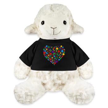 Colourful Polka Dot Heart – Bright Spotty Dotted  - MiniFeet® Sheep Annika - sun yellow - Front
