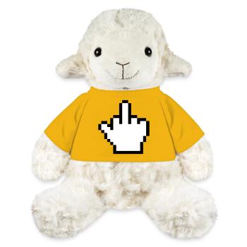 Maushand Mittelfinger Mauszeiger - MiniFeet® Schaf Annika - Sonnengelb - Vorne