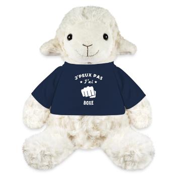 Humour et Sport de Boxe Feminin - Mouton en peluche Annika MiniFeet® - bleu marine - Devant