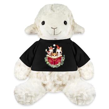 Tiere lesen die Weihnachtsgeschichte zur Weihnacht - MiniFeet® Schaf Annika - Sonnengelb - Vorne