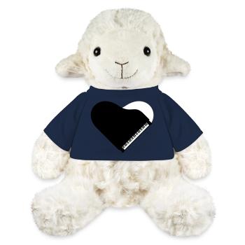 I Love Klavier Piano Herz Musik Instrument Liebe - MiniFeet® Schaf Annika - French Navy - Vorne