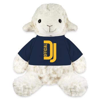 Officiel DJ Music Party Célébration Texte Logo Lettrage - Mouton en peluche Annika MiniFeet® - bleu marine - Devant