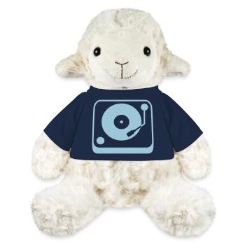 Table de mixage Soirée DJ Vinyle Disque Musique Amour - Mouton en peluche Annika MiniFeet® - bleu marine - Devant