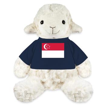 Drapeau de Singapour - Mouton en peluche Annika MiniFeet® - bleu marine - Devant