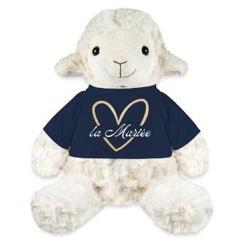 Die Braut Goldenes Herz Glitzer - MiniFeet® Schaf Annika - French Navy - Vorne