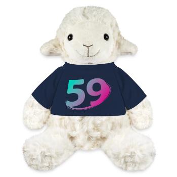 Numéro 59 multicolore - Mouton en peluche Annika MiniFeet® - bleu marine - Devant