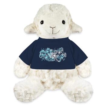 Motif Fleur Bleue - Mouton en peluche Annika MiniFeet® - bleu marine - Devant