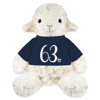 Süße Nummer 63, 63 Jahre alt, 63. Geburtstag Geschenk - MiniFeet® Schaf Annika - French Navy - Vorne