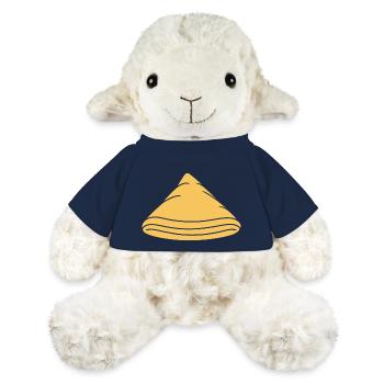 Crêpes Bretagne humour crêpe - Mouton en peluche Annika MiniFeet® - bleu marine - Devant