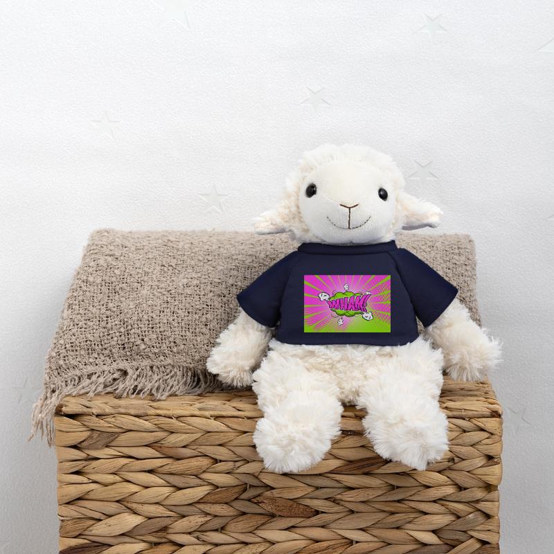 Wham! Style bande dessinée Bubble Graffiti Lettrage Mouton en peluche Annika MiniFeet®