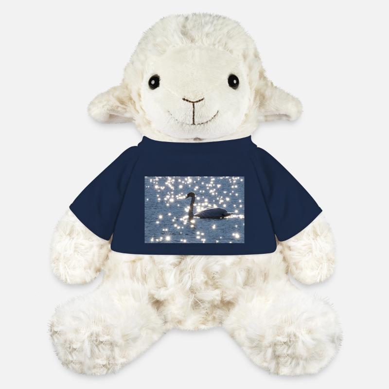 Schwan mit Sonnensternen - MiniFeet® Schaf Annika - French Navy