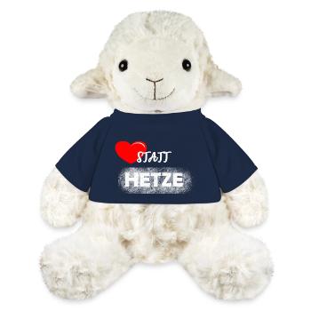 Herz statt Hetze Anti Rassismus Design - MiniFeet® Schaf Annika - French Navy - Vorne