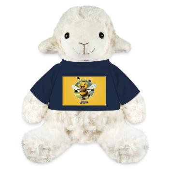 Jeu de mots expression ambiguë – HapBee (Abeille heureuse) - Mouton en peluche Annika MiniFeet® - bleu marine - Devant