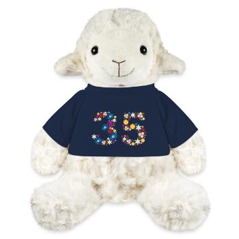 Fleurs 35 - Mouton en peluche Annika MiniFeet® - bleu marine - Devant