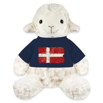 Denmark Flag - Vintage Look - MiniFeet® Schaf Annika - French Navy - Vorne