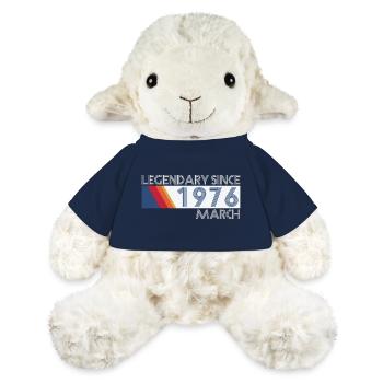 Retro SiFi Legendary depuis mars 1976 - Anniversaire - Mouton en peluche Annika MiniFeet® - bleu marine - Devant
