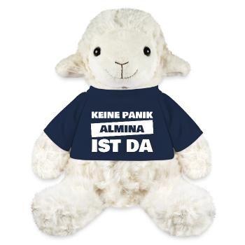 Almina comme prénom - Mouton en peluche Annika MiniFeet® - bleu marine - Devant