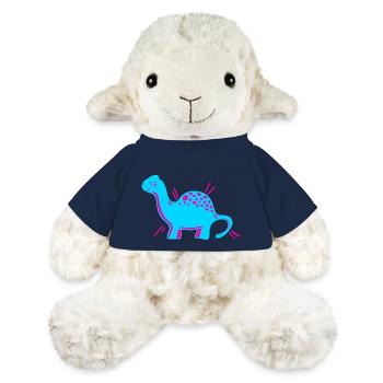 Dino Dinosaurier niedlich süß cartoon comic Pink - MiniFeet® Schaf Annika - French Navy - Vorne