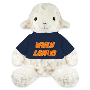 Crypto Quand Lambo BTC Bitcoin 2 - Mouton en peluche Annika MiniFeet® - bleu marine - Devant