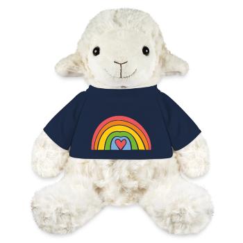 Arc-en-ciel avec cœur - Mouton en peluche Annika MiniFeet® - bleu marine - Devant