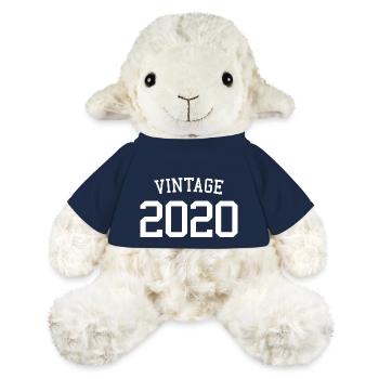 Millésime 2020 - 3 ans, 3ème anniversaire enfants - Mouton en peluche Annika MiniFeet® - bleu marine - Devant