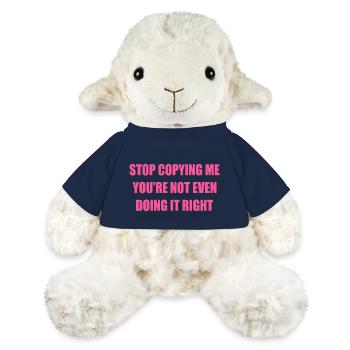 stop copying me you're not even doing it right - Mouton en peluche Annika MiniFeet® - bleu marine - Devant
