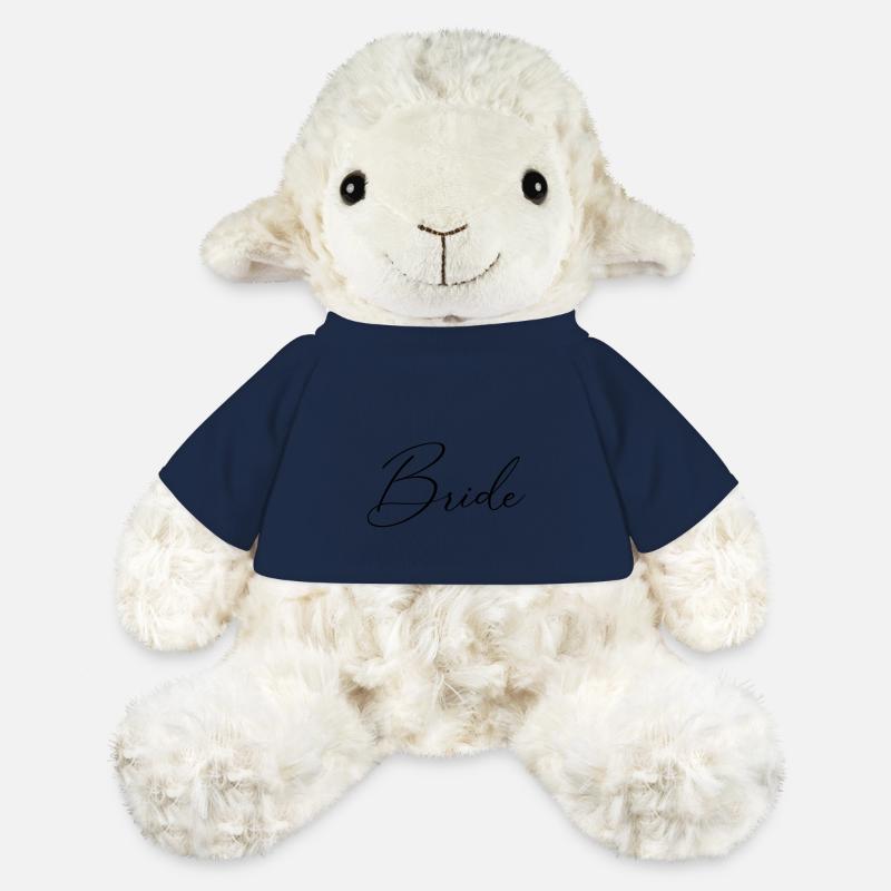 Bride - Geschwungene Aufschrift - MiniFeet® Schaf Annika - French Navy