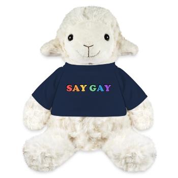 DIRE GAY fierté arc-en-ciel - Mouton en peluche Annika MiniFeet® - bleu marine - Devant