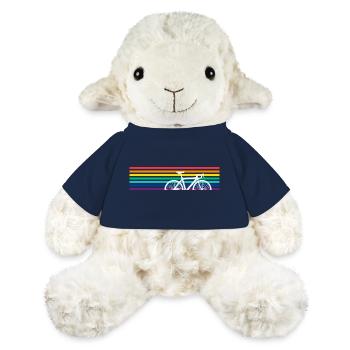 Vélo arc-en-ciel coloré cycliste - Mouton en peluche Annika MiniFeet® - bleu marine - Devant