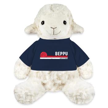Beppu Japan Vintage Retro Design for Onsen Lovers - MiniFeet® Sheep Annika - french navy - Front